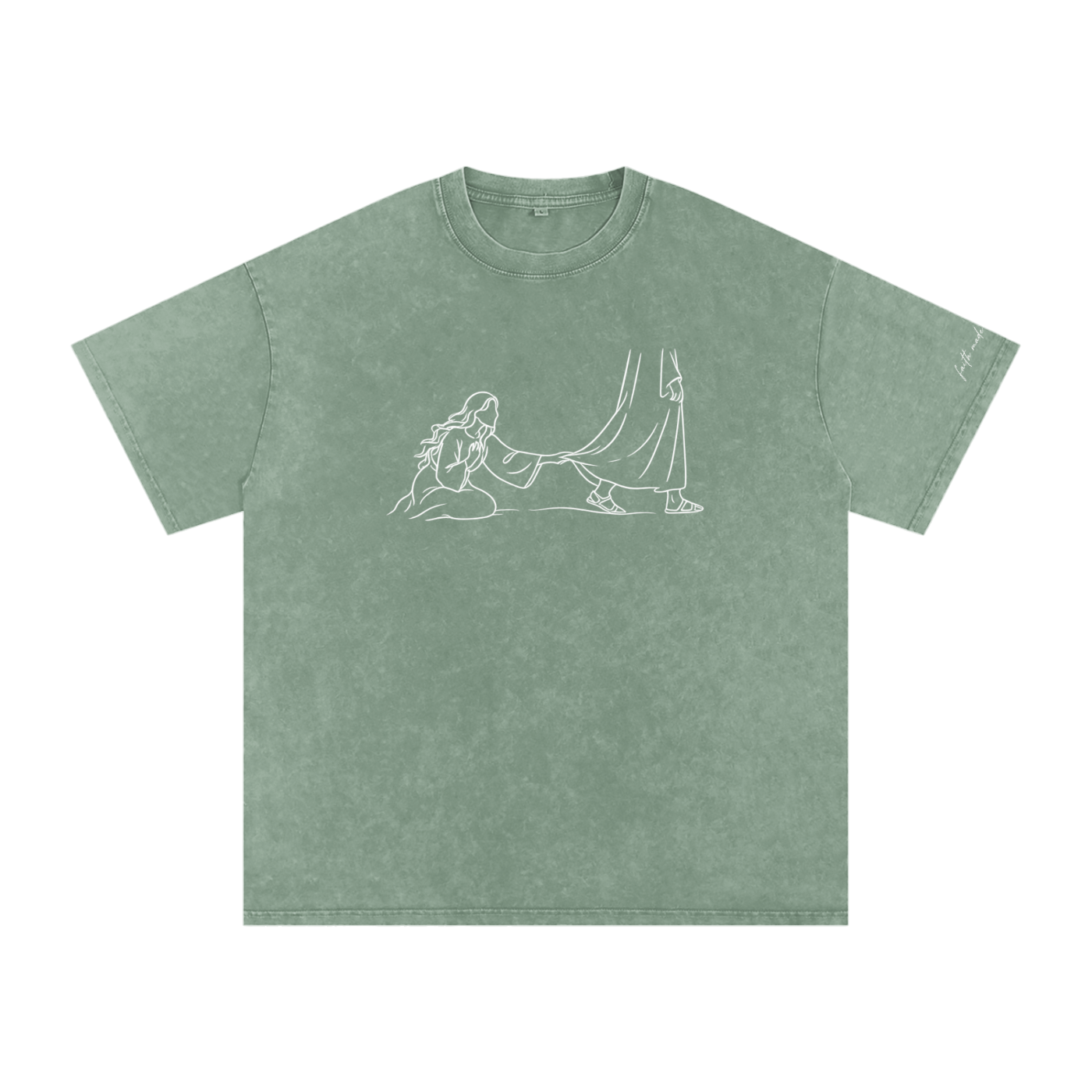 Faith Made Her Reach™ Vintage Wash T-shirt | Christian Graphic T-shirt | Faith Based