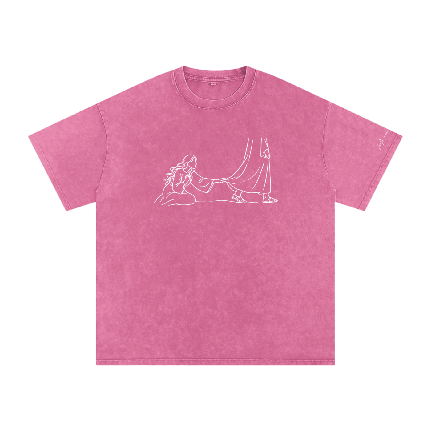 Faith Made Her Reach™ Vintage Wash T-shirt | Christian Graphic T-shirt | Faith Based