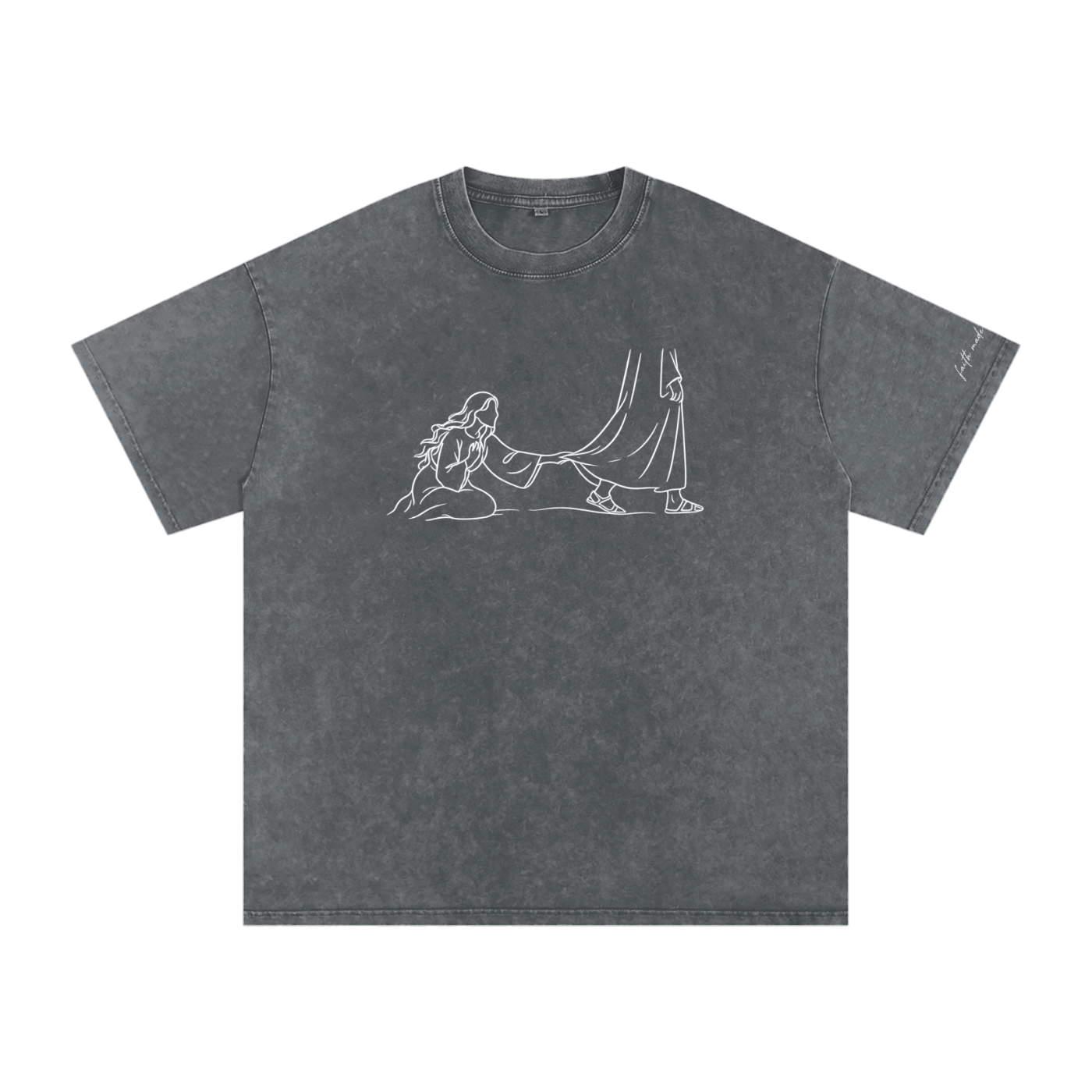 Faith Made Her Reach™ Vintage Wash T-shirt | Christian Graphic T-shirt | Faith Based