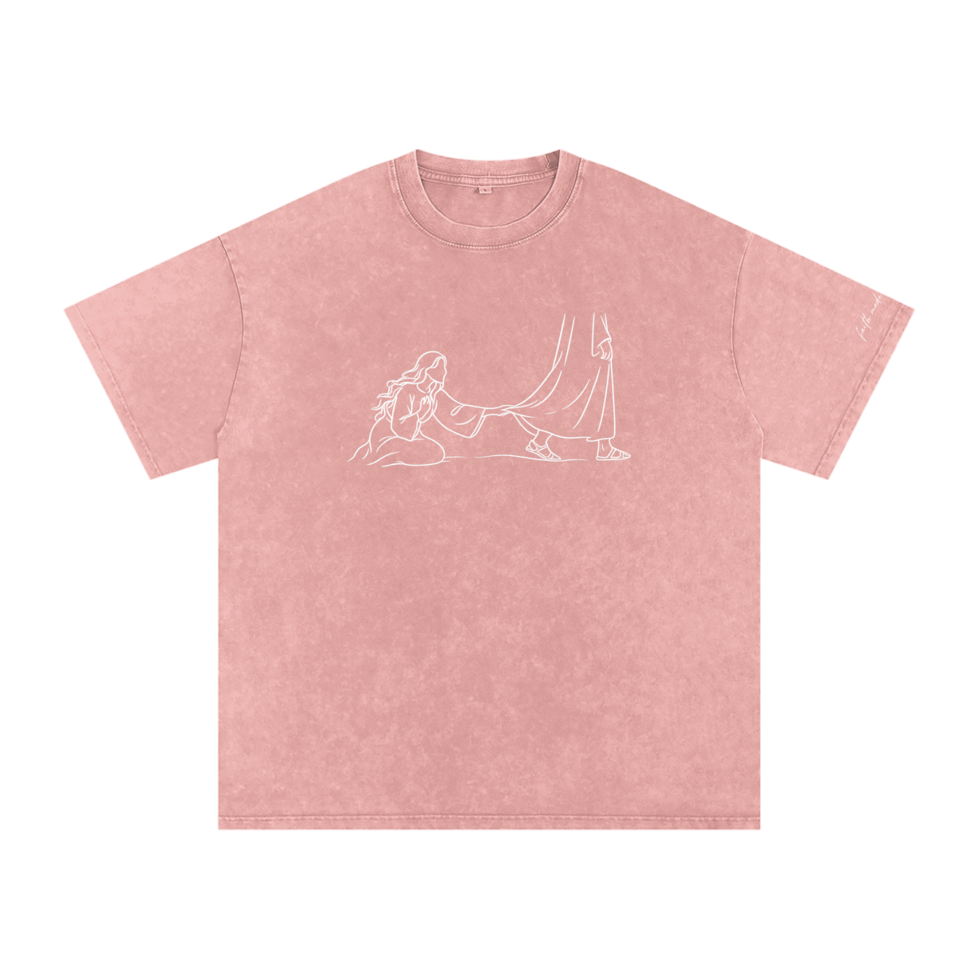 Faith Made Her Reach™ Vintage Wash T-shirt | Christian Graphic T-shirt | Faith Based