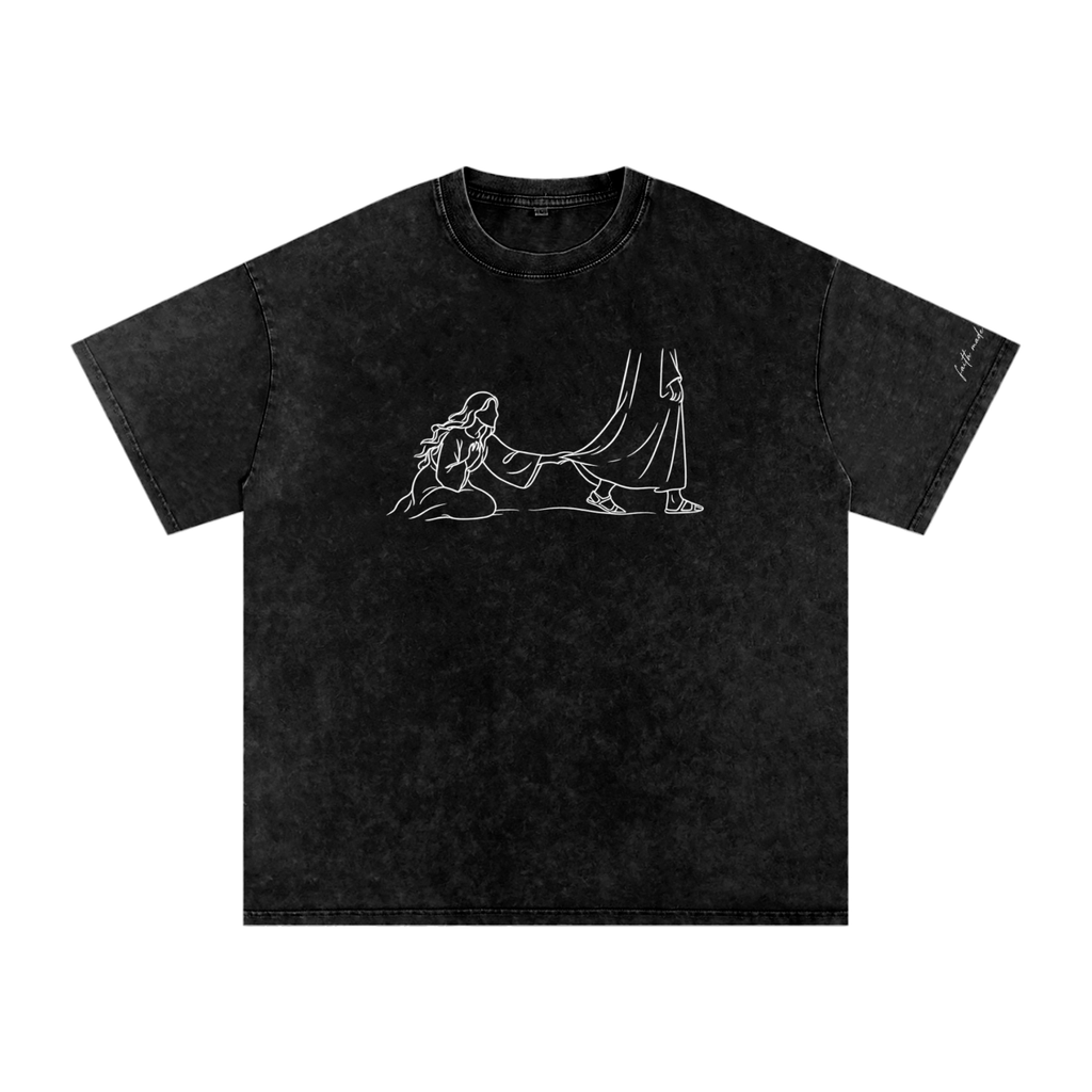 Faith Made Her Reach™ Vintage Wash T-shirt | Christian Graphic T-shirt | Faith Based